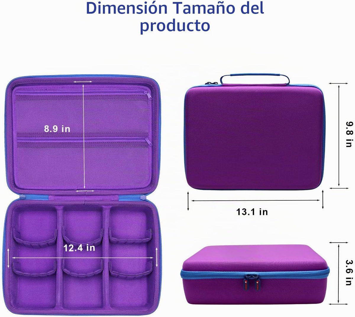 XANAD Estuche para Juego de Cartas Cabe 3000+ Cartas, Se Adapta para Cartas Deportivas de Béisbol/UNO/Cartas de Juego Contra la Humanidad y Todas las Otras Expansiones de Juegos de Cartas (Morado)