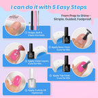Beetles Deal Box - Kit de esmalte de uñas de gel con luz UV \u2013...