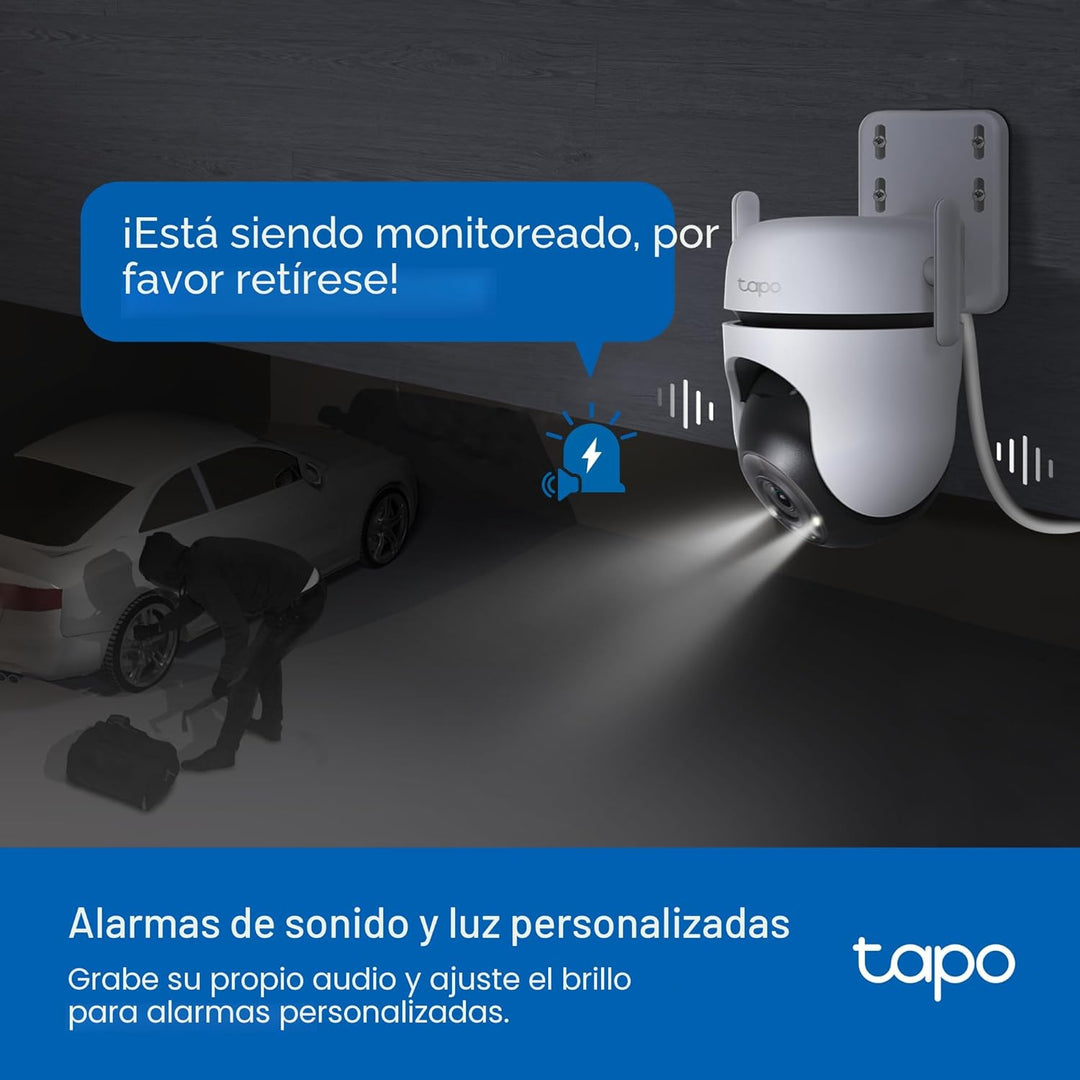 TP-Link Tapo Cámara de Seguridad Wi-Fi para Exteriores 2K QHD con P...