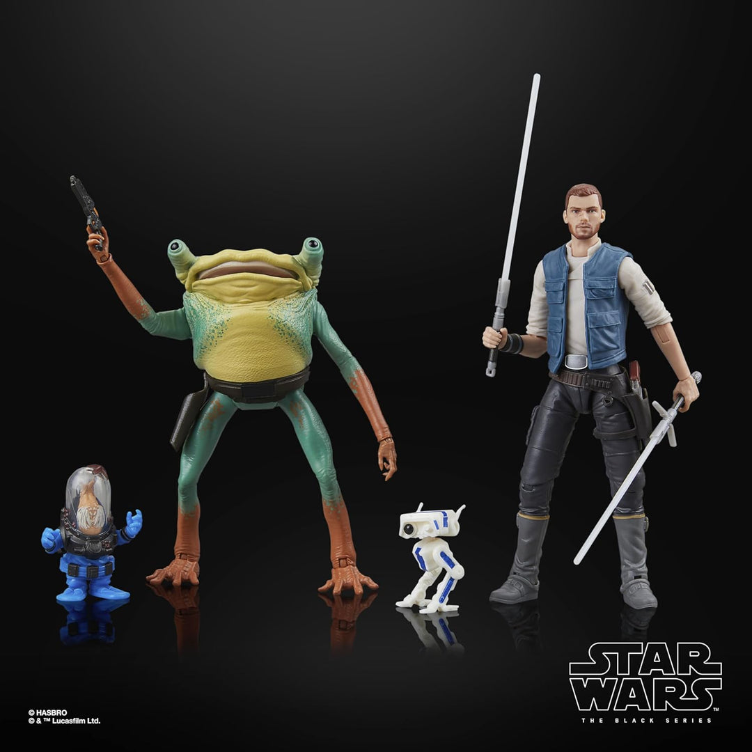 STAR WARS The Black Series Cal Kestis, BD-1, Turgle & Skoova Stev,...