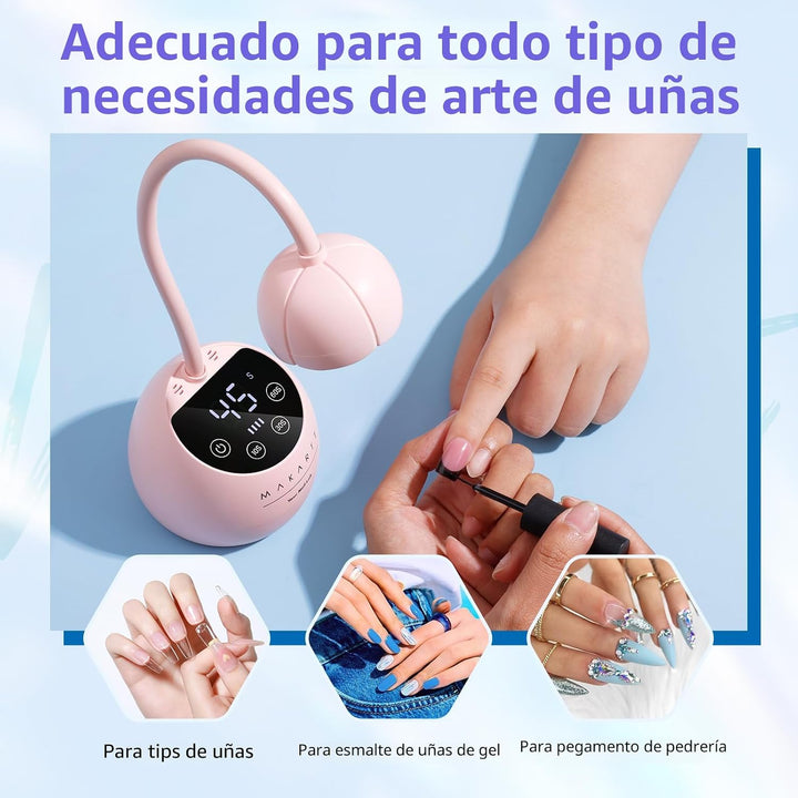 Makartt Lámpara UV LED para Uñas - Luz UV de Cuello de Cisne para U...