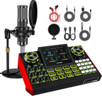 TENLAMP Paquete de mezclador de audio G9 con micrófono para streaming y