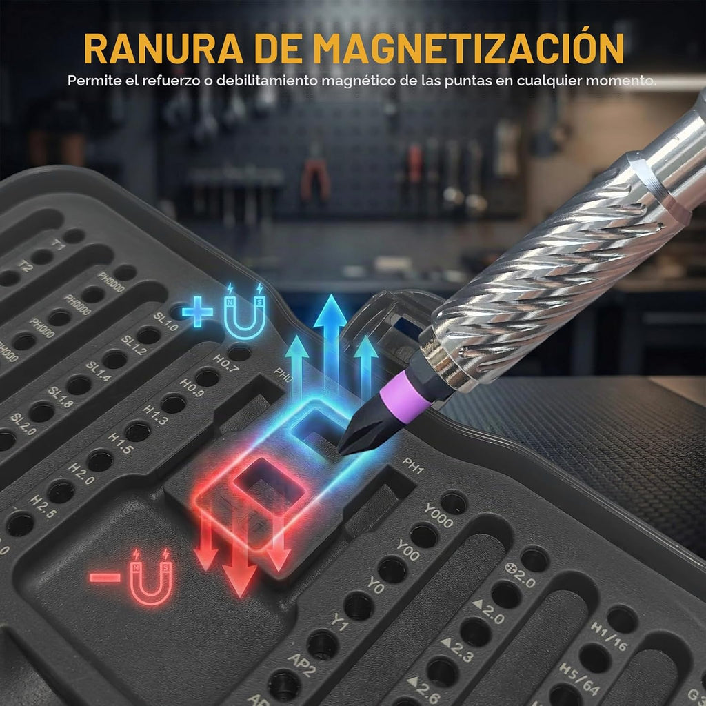 AceMining Juego de destornilladores de trinquete magnético 100 en 1, brocas