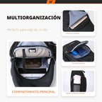 SKYSPER - Mochila cruzada con bloqueo RFID, mochila de bandolera, mochila de hombro, mochila de viaje y senderismo, para mujeres y hombres, Negro, Casual