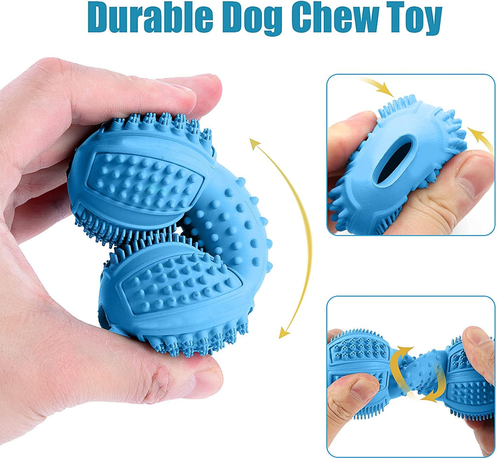 Juguetes masticables para perros, paquete de 4, juguetes para perros para masticadores agresivos de razas pequeñas, medianas y grandes, limpieza de dientes multifuncionales y masaje de encías,