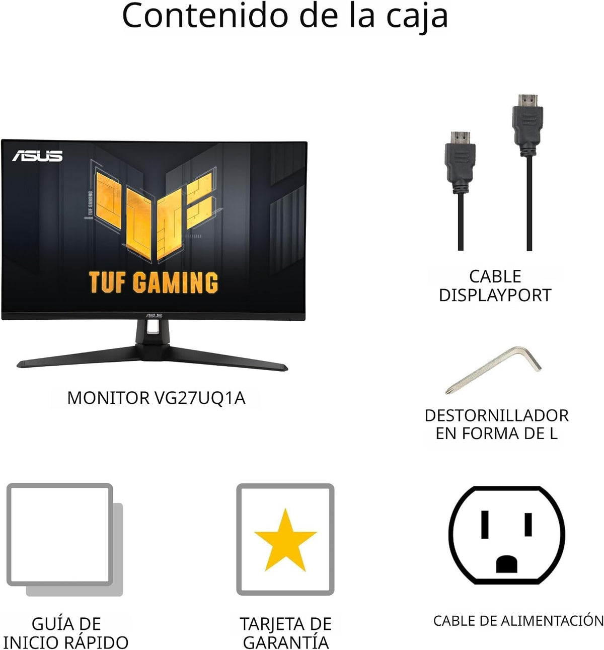 ASUS TUF Gaming VG27UQ1A - Monitor de juegos de 27 pulgadas, 4K HDR...