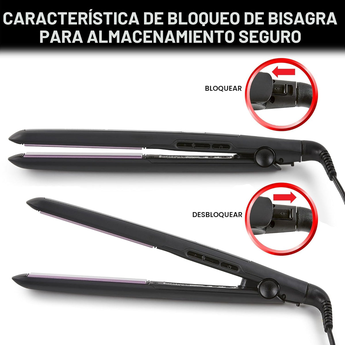 Remington Plancha plana de 1 pulgada, alisador de cabello con tecno...