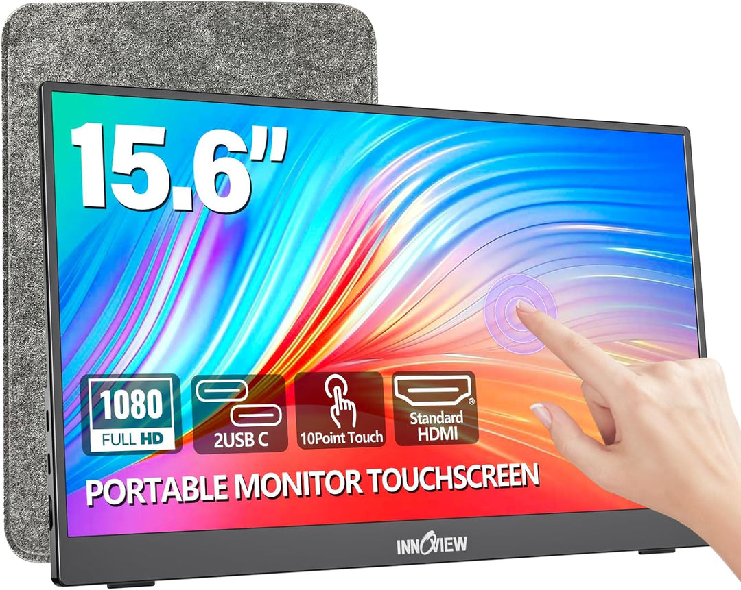 InnoView Monitor Portátil con Pantalla Táctil de 15.6" 1080P de...