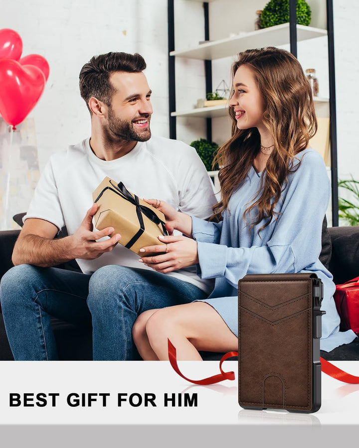 Cartera para hombres, cartera minimalista para hombres de 9-13 tarj...