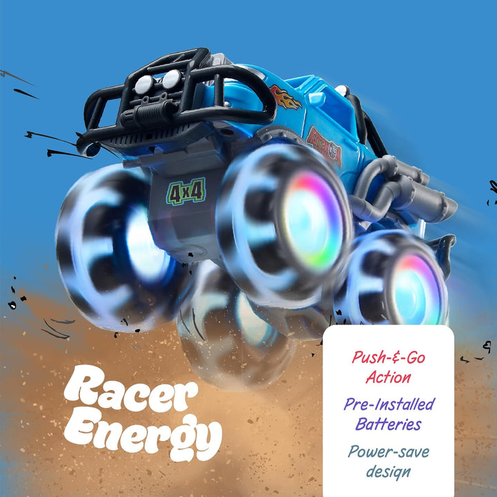 ArtCreativity Paquete de 3 juguetes Monster Truck con ruedas ilumin...