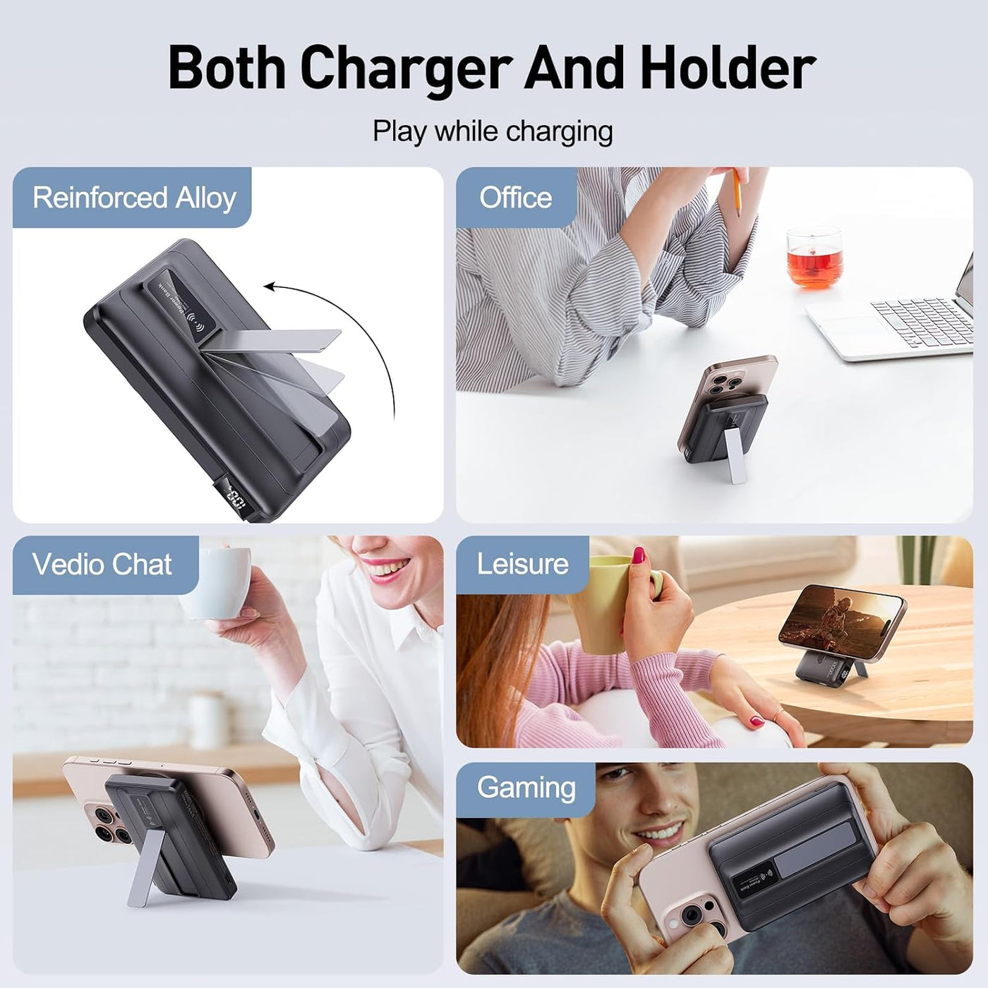 Cargador portátil inalámbrico magnético 2026 \u2013 10000mAh 22.5W...
