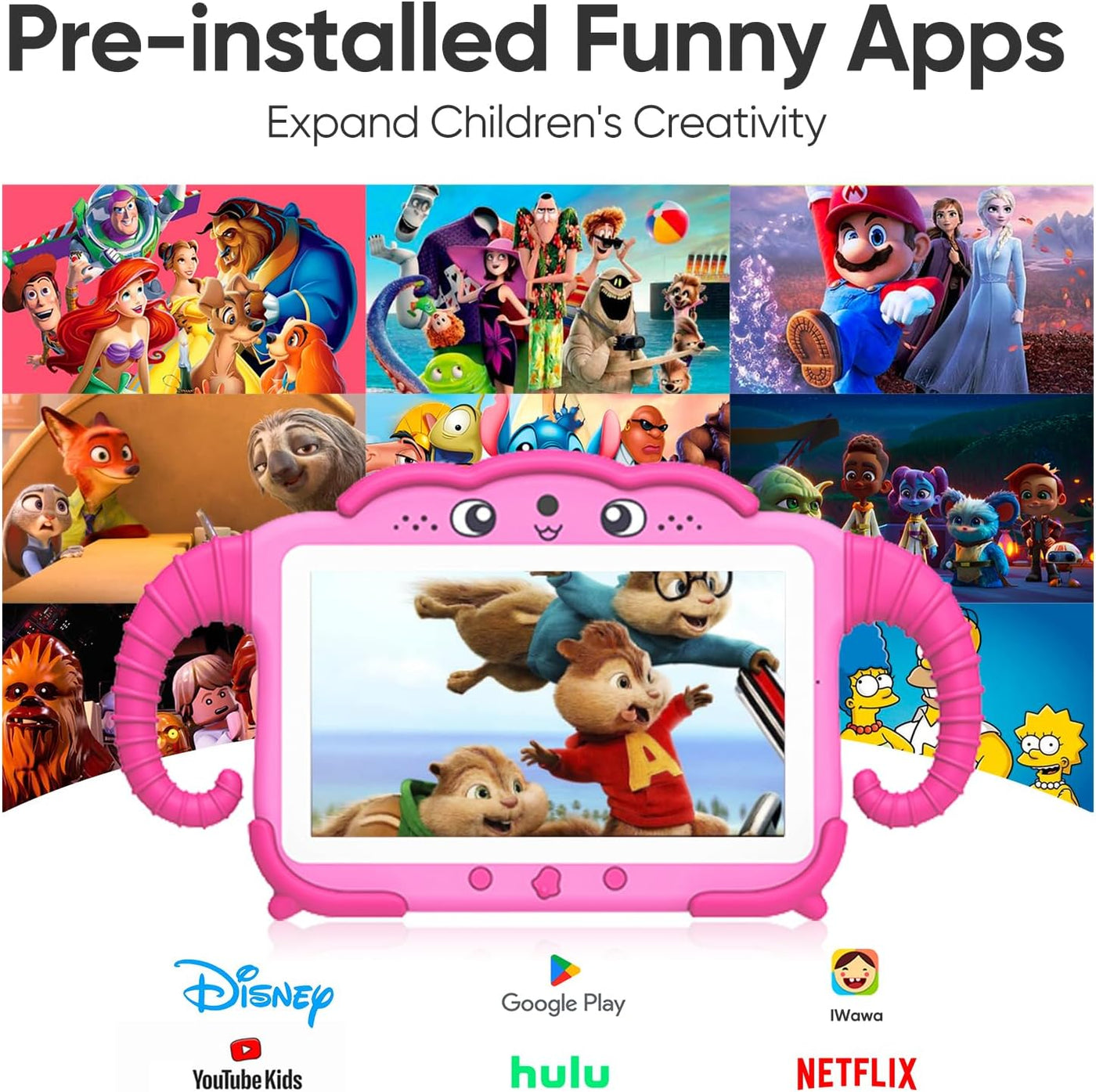 Tablet para niños de 7 pulgadas, tabletas para niños pequeños con e...