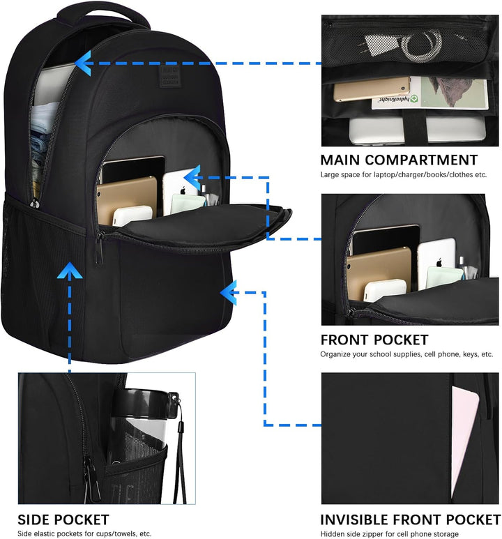 LARIPOP Mochila extra grande, mochila para laptop de negocios de 17...
