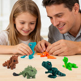 cobinaan 6 juguetes de dinosaurio impresos en 3D animales