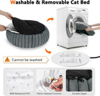 Camas calefactables para gatos de interior y perros pequeños, cama térmica de 20 pulgadas para mascotas con temporizador y temperatura ajustable, cama eléctrica extraíble e impermeable para gatos de interior