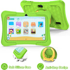 PRITOM - Tableta infantil de 7 pulgadas, 32 GB, WiFi, aplicaciones para niños, Verde