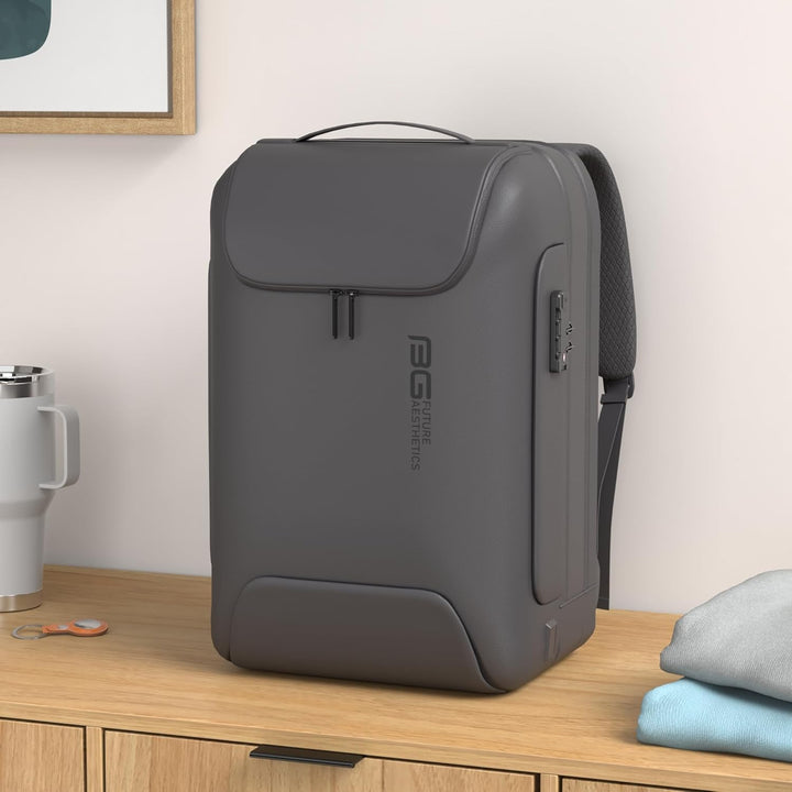 BANGE Mochila antirrobo con puerto de carga USB, mochila de negocio...
