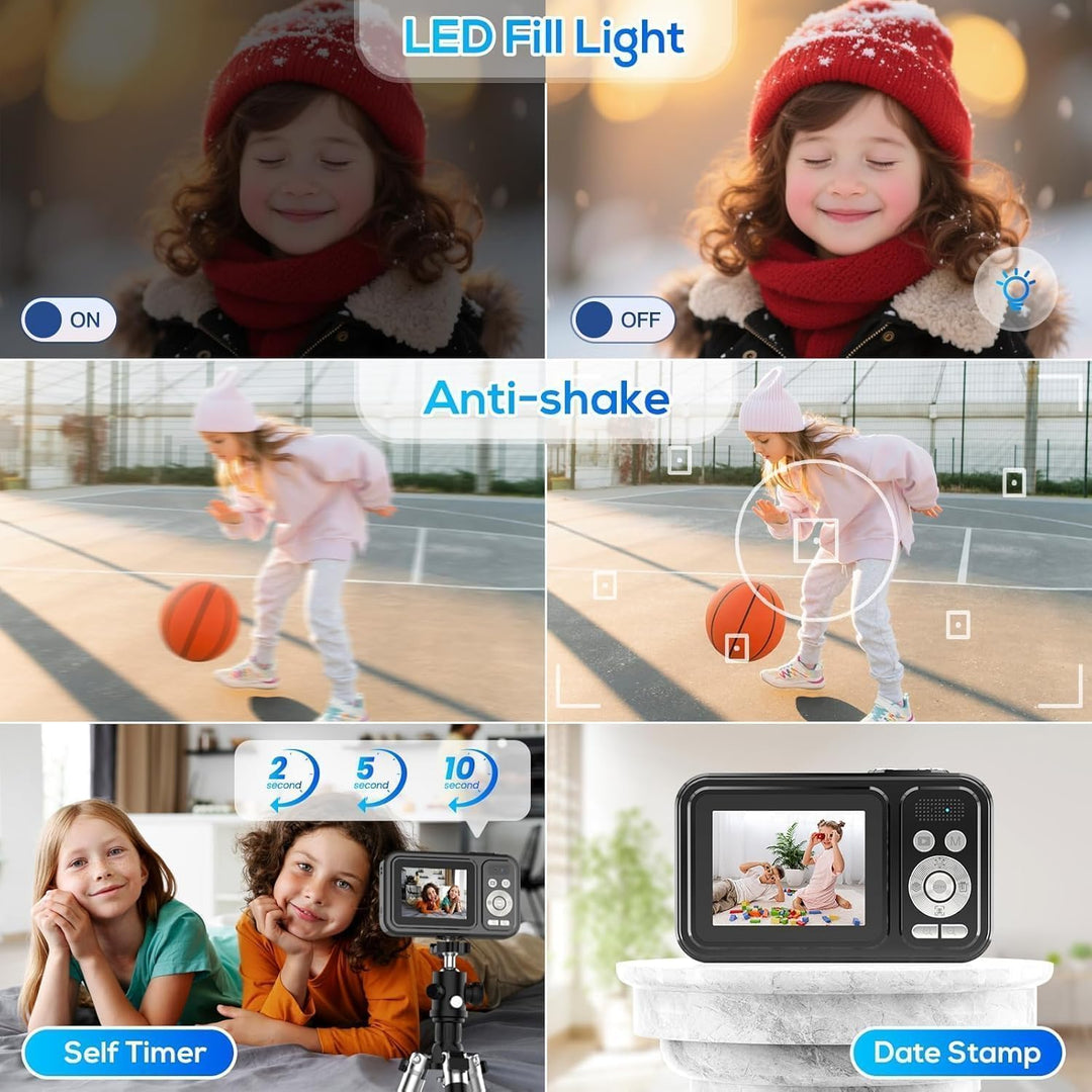 Cámara digital para niños, cámaras digitales de 48 MP FHD 1080P par...