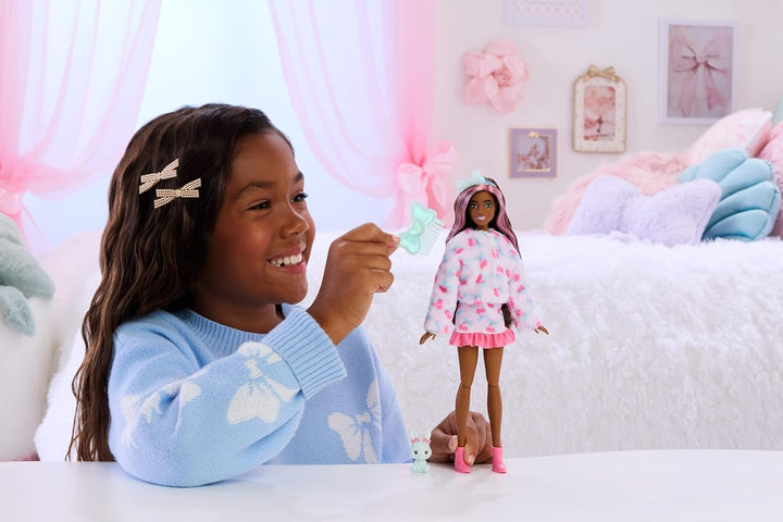 Barbie Muñeca y accesorios Cutie Reveal, conejito de la serie Cuddl...