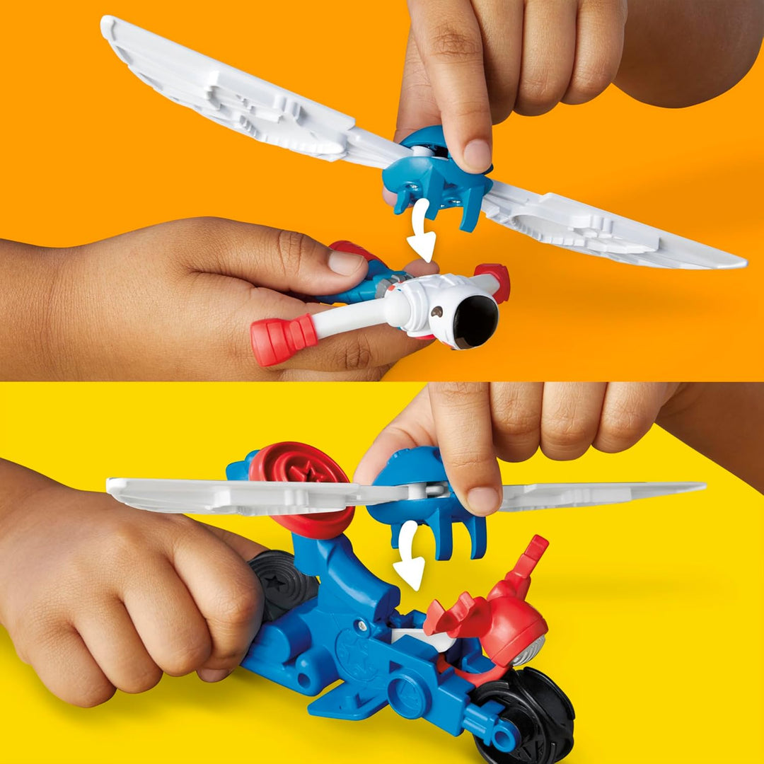Play-Doh Marvel Capitán América Moto-Slicer Playset con
