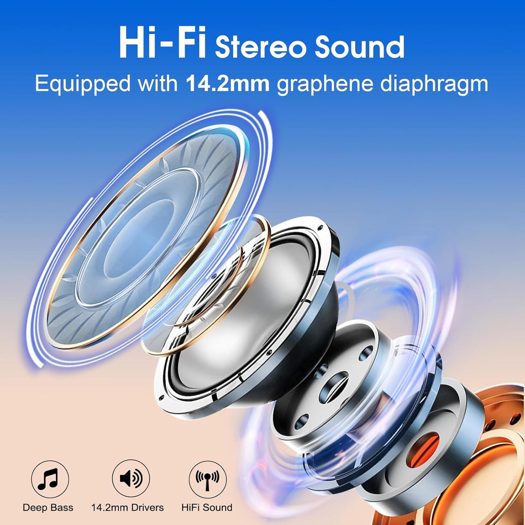 Aptkdoe - Auriculares inalámbricos 75 horas Bluetooth 5.4 deportivo...