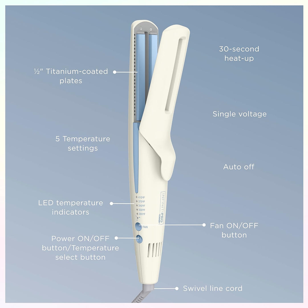 INFINITIPRO BY Conair QuadAir - Plancha plana para alisar el cabell...