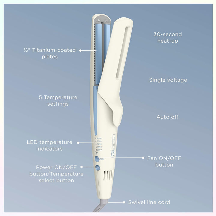 INFINITIPRO BY Conair QuadAir - Plancha plana para alisar el cabell...