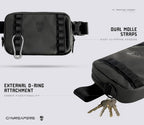 Bolsas Cruzadas Pequeñas de Viaje Gymreapers para Hombres y Mujeres con Bolsillo Oculto - Riñonera Impermeable para Hombres con Correa de Hombro Ajustable para Viajar, Correr y Hacer Senderismo