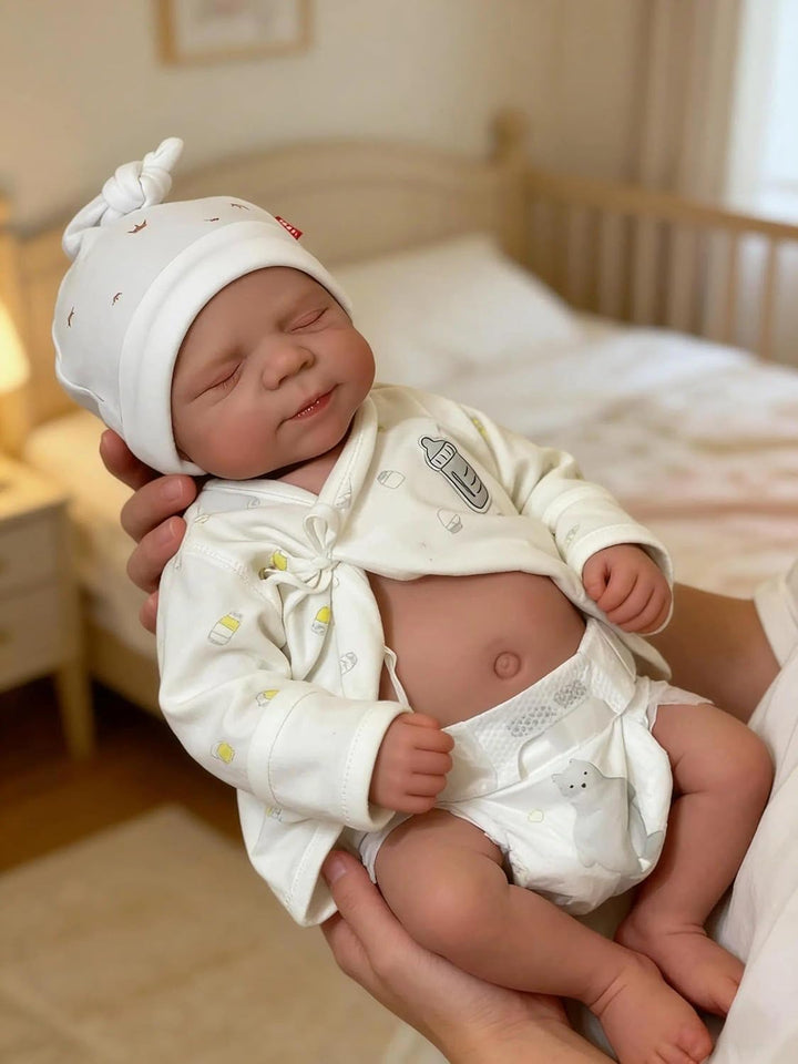 Zero Pam Muñecas Reborn de 45 cm de la vida real, bebé niño con ojo...
