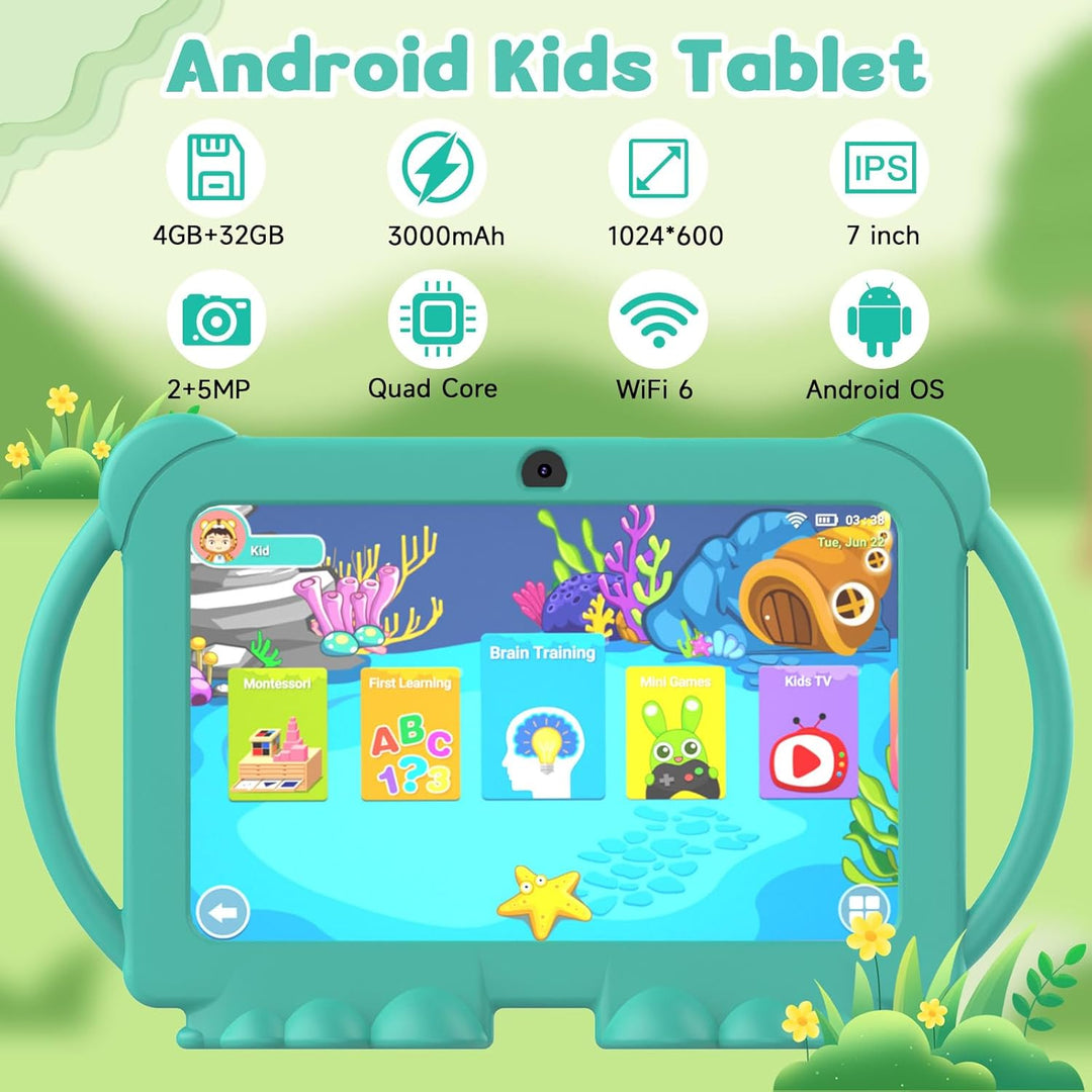 Tablet para niños de 7 pulgadas para niños y niñas, tabletas Androi...