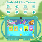 Tablet para niños de 7 pulgadas para niños y niñas, tabletas Android para niños, Verde