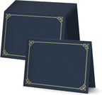 Porta certificados azul marino (paquete de 30), cubiertas de diploma, borde