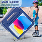 Funda infantil para iPad (A16) de 11ª generación de 11 pulgadas 2025, iPad de 10.9 pulgadas 2022 con protector de pantalla integrado, duradero, a prueba de golpes, ligera, con mango para i Pad