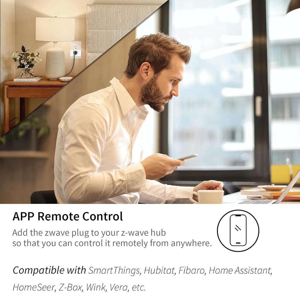Zwave Outlet Mini, tamaño compacto, serie 800 Z-Wave largo alcance