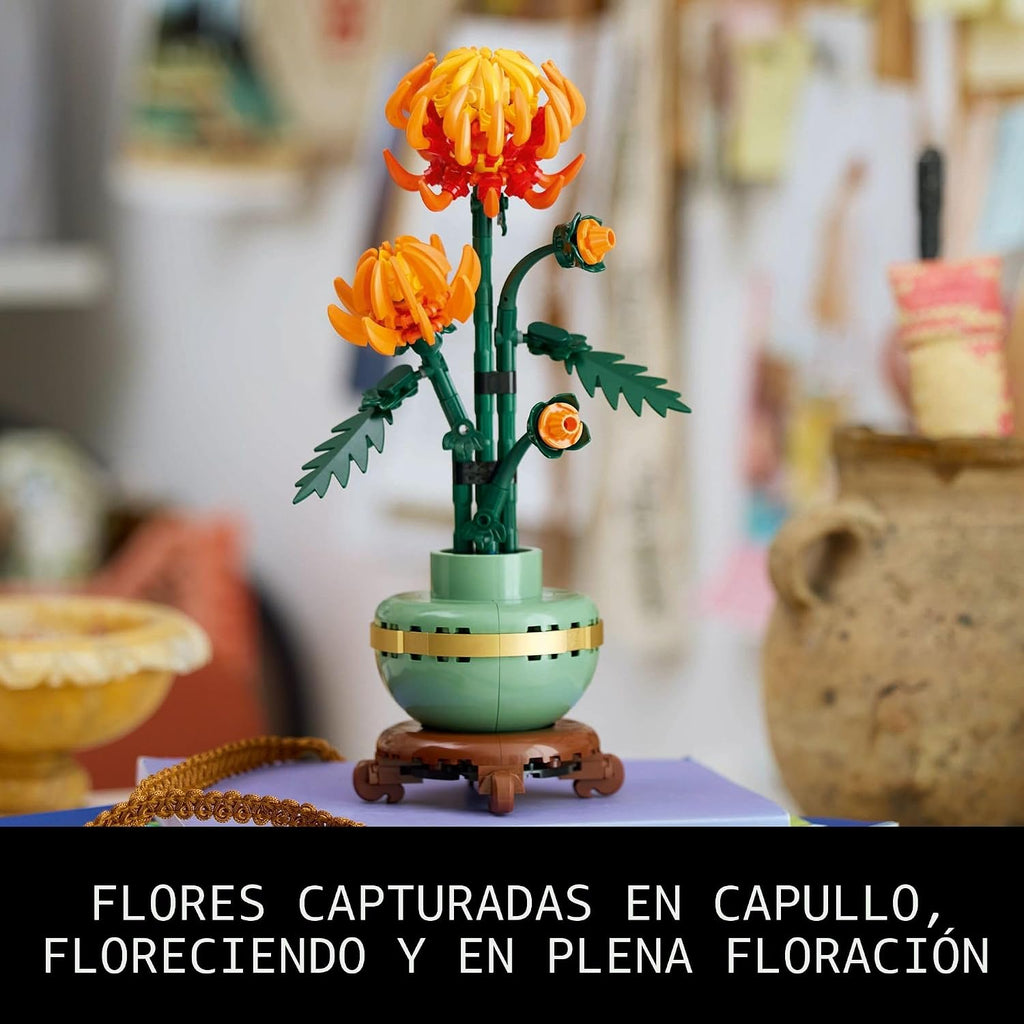 LEGO Botanicals - Juego de construcción de crisantemo para adultos a partir de 18 años, flor artificial para centros de mesa y decoración, regalo para cumpleaños, 10368
