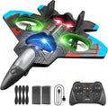 4DRC V32 Aviones de espuma con control remoto para niños y adultos, aviones de combate RC con luz, 360° Flip Fighter Jet Toys, Stunt Roll, regalos de juguete de avión para niños