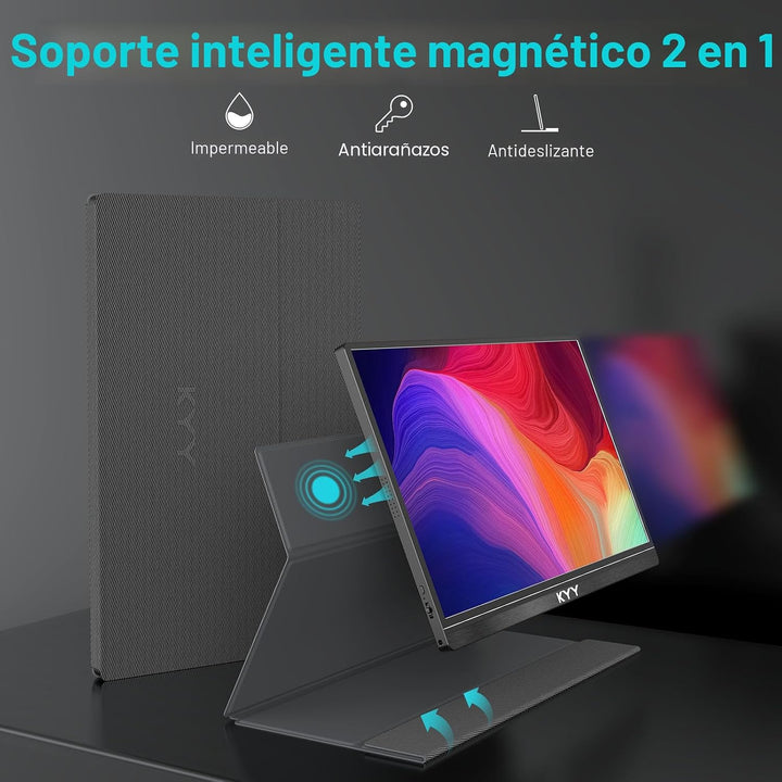 Monitor portátil KYY 15.6 '' FHD 1080P USB C HDMI Monitor para jueg...
