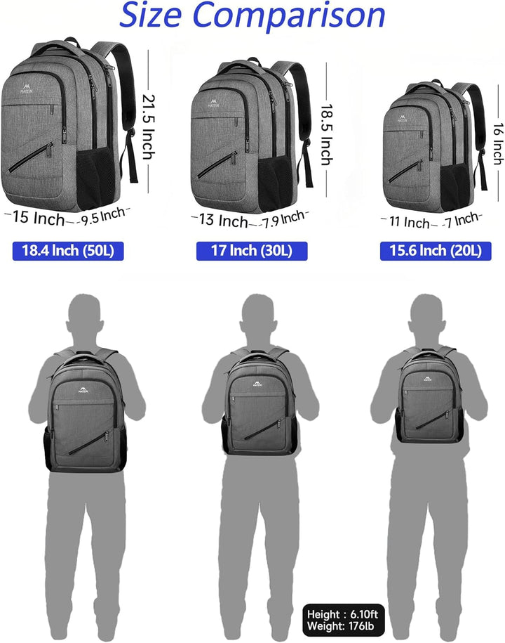 MATEIN Mochila para Laptop Extragrande de 18 Pulgadas, Mochila de V...