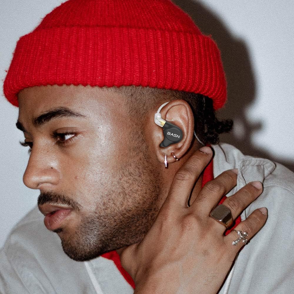 BASN Auriculares monitores in-ear de metal, IEMs con 4 controladore...