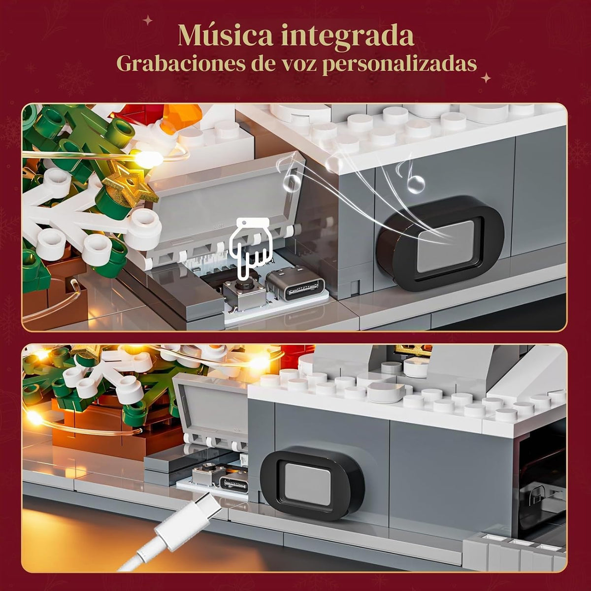Lumibricks Juego de construcción de iluminación de pub navideño - 2142 Pcs