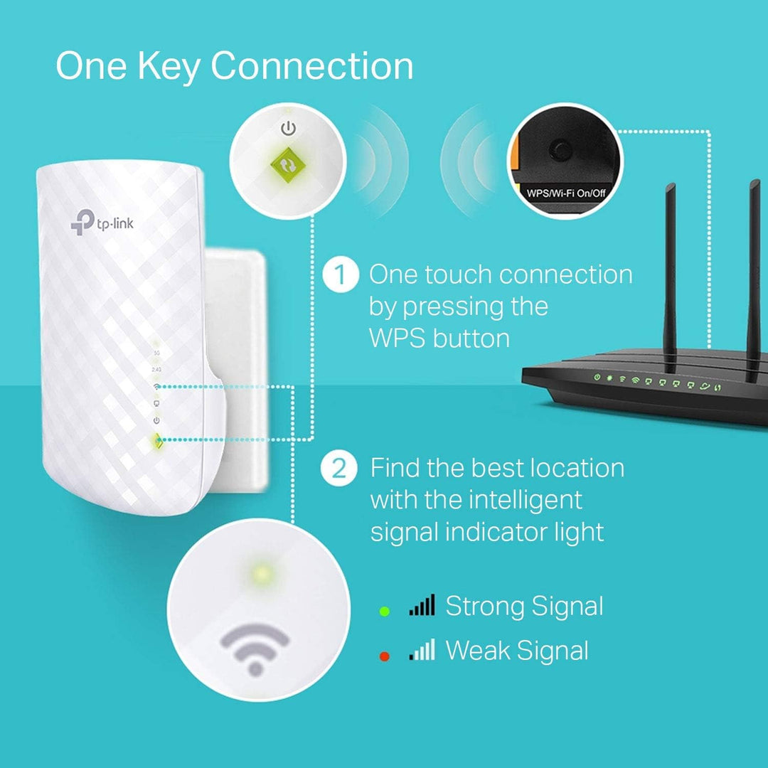 TP-Link Extensor de alcance WiFi AC750 Control de