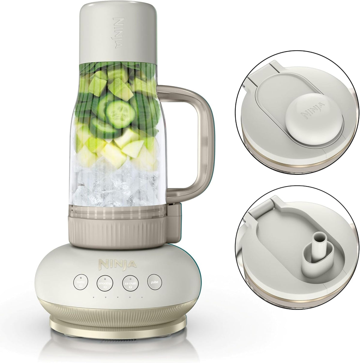 Ninja BlendBOSS - Licuadora personal, hueso y champán exclusivo de Amazon