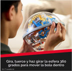 Rubik's Cube, Rubik's Tracks Star Wars, Laberinto de gravedad 3D con temática de Mandalorian y rompecabezas 3D con 80 obstáculos, Grogu en miniatura en el interior, juguete antiestrés desafiante