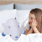 Animales de peluche de elefante con peso de 24 pulgadas, 4.2 libras, felpa azul con peso para niños, adultos, niños y niñas, lindo juguete de almohada suave para Navidad, San Valentín