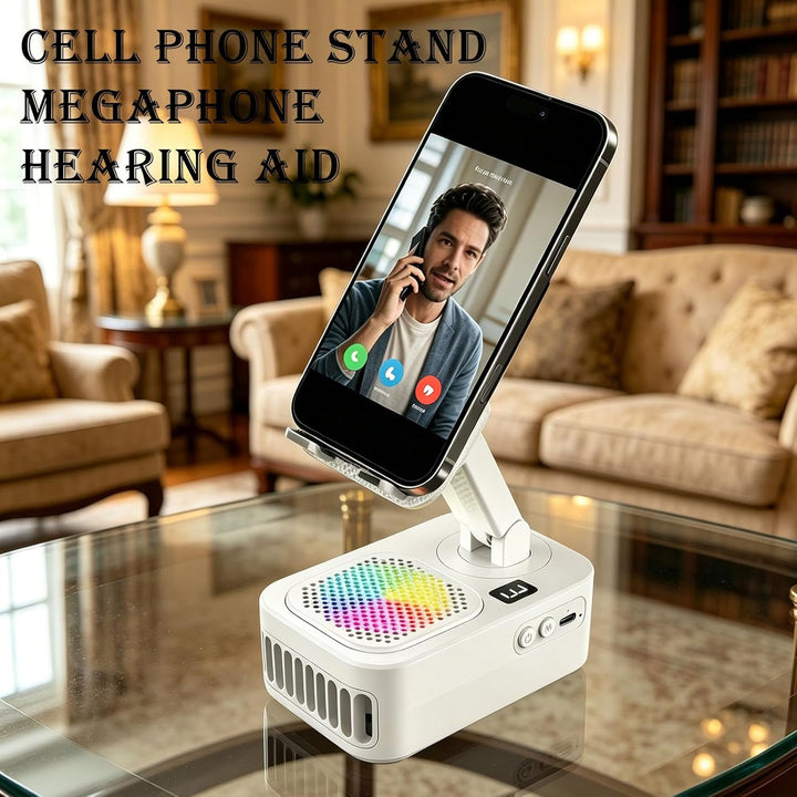 Altavoz Bluetooth de inducción inalámbrico con soporte para teléfon...