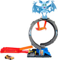 Hot Wheels City Bat Loop Attack Playset y coche de juguete a escala 1:64