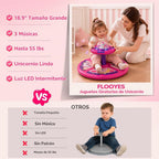 Flooyes Juguetes para sentarse y girar para niñas de 2 años, base grande de