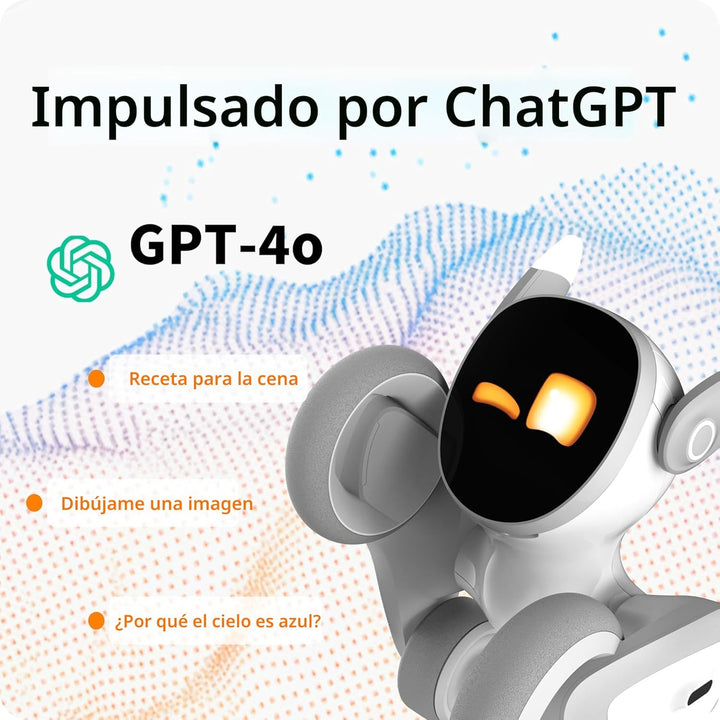 Perro robot mascota inteligente Loona ChatGPT-4o con IA, juguete ro...