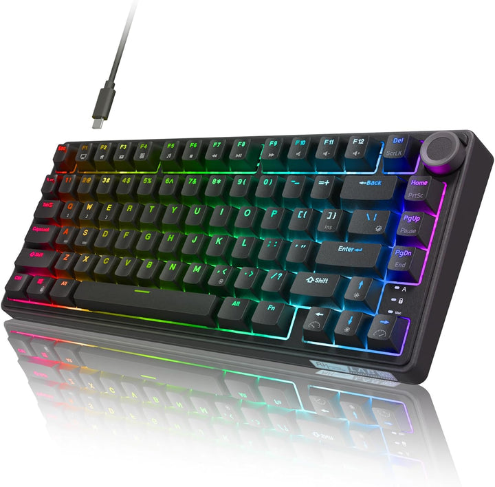RK ROYAL KLUDGE R75 Teclado mecánico para juegos con cable, teclado...