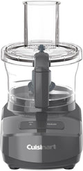 Cuisinart Procesador de alimentos de diseño elegante y moderno de 7 tazas con dos controles fáciles y cuchilla universal para picar, mezclar y masa (gris)